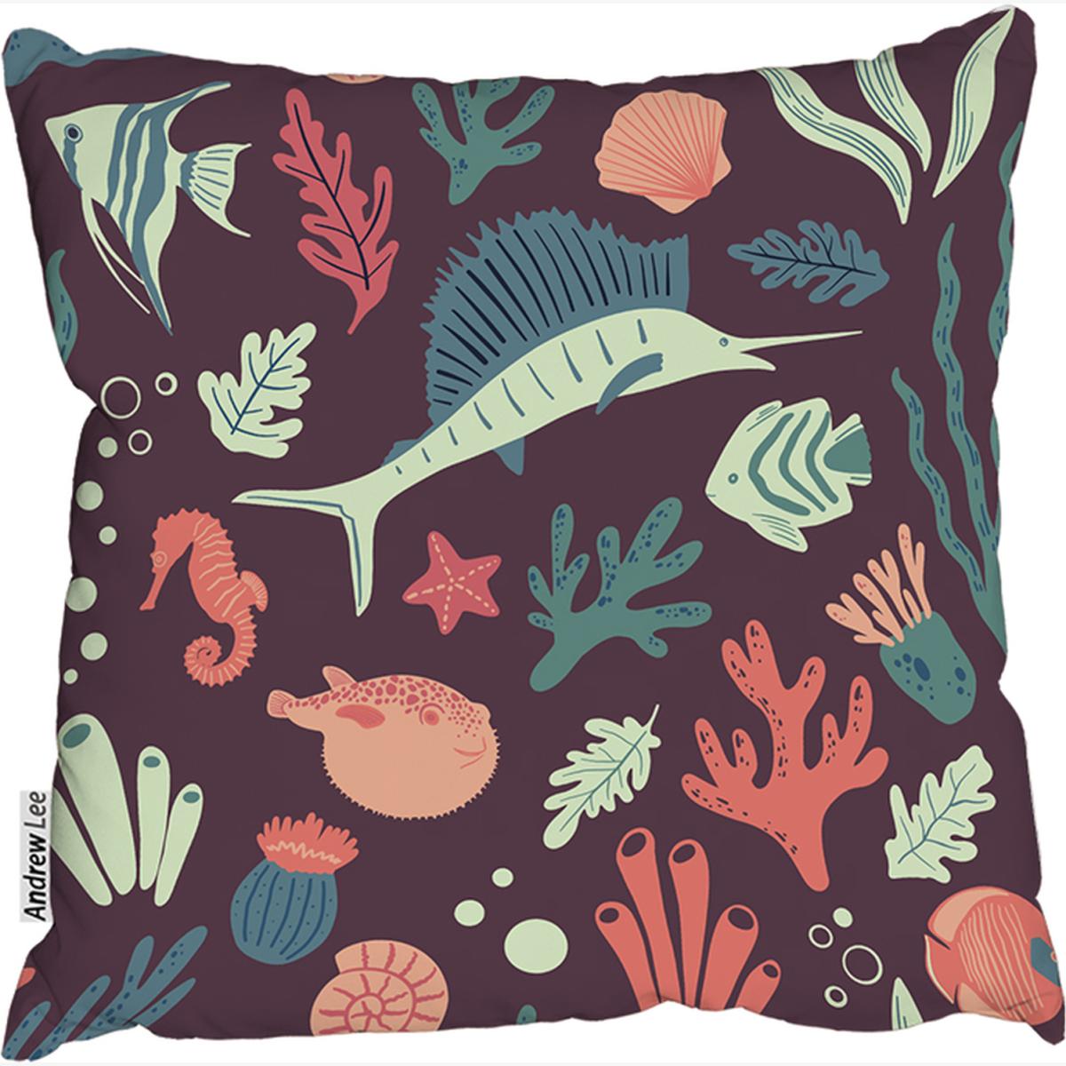 Sealife Outdoor Cushion - Purple / 45cm – image 1