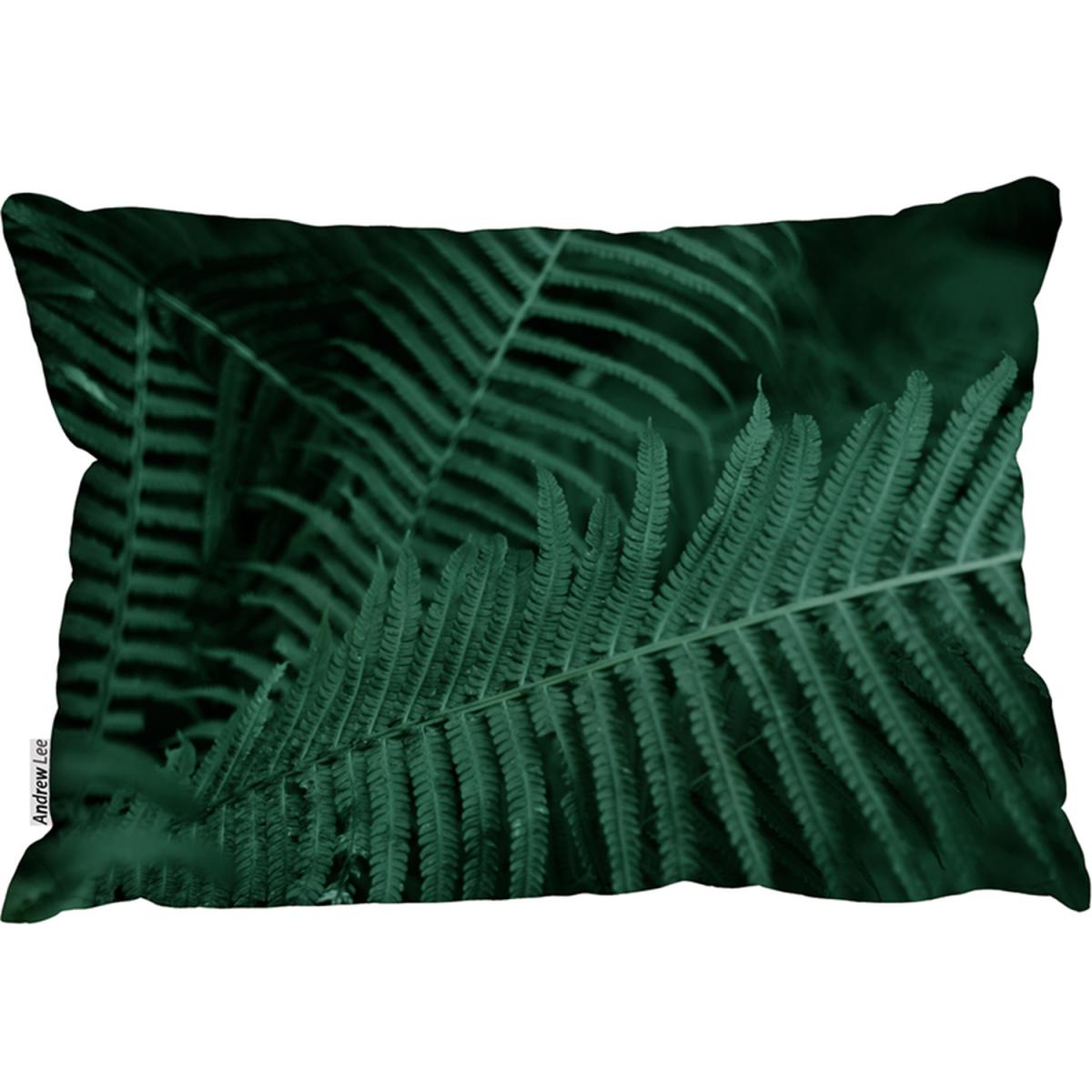 Deep Green Fern Leaves  Biophilia Trend Cushion - Green – image 2