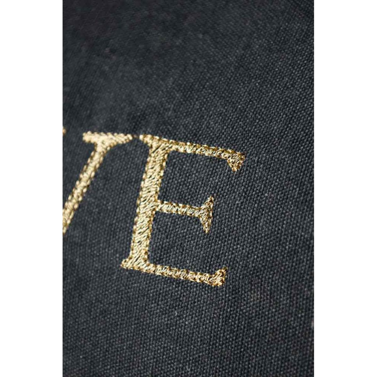 Embroidered Love Cotton Cushion – image 5