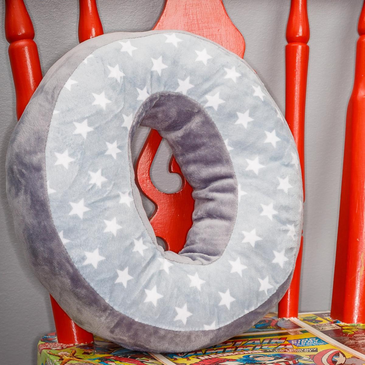 Letter Cushion O - Grey/White – image 3
