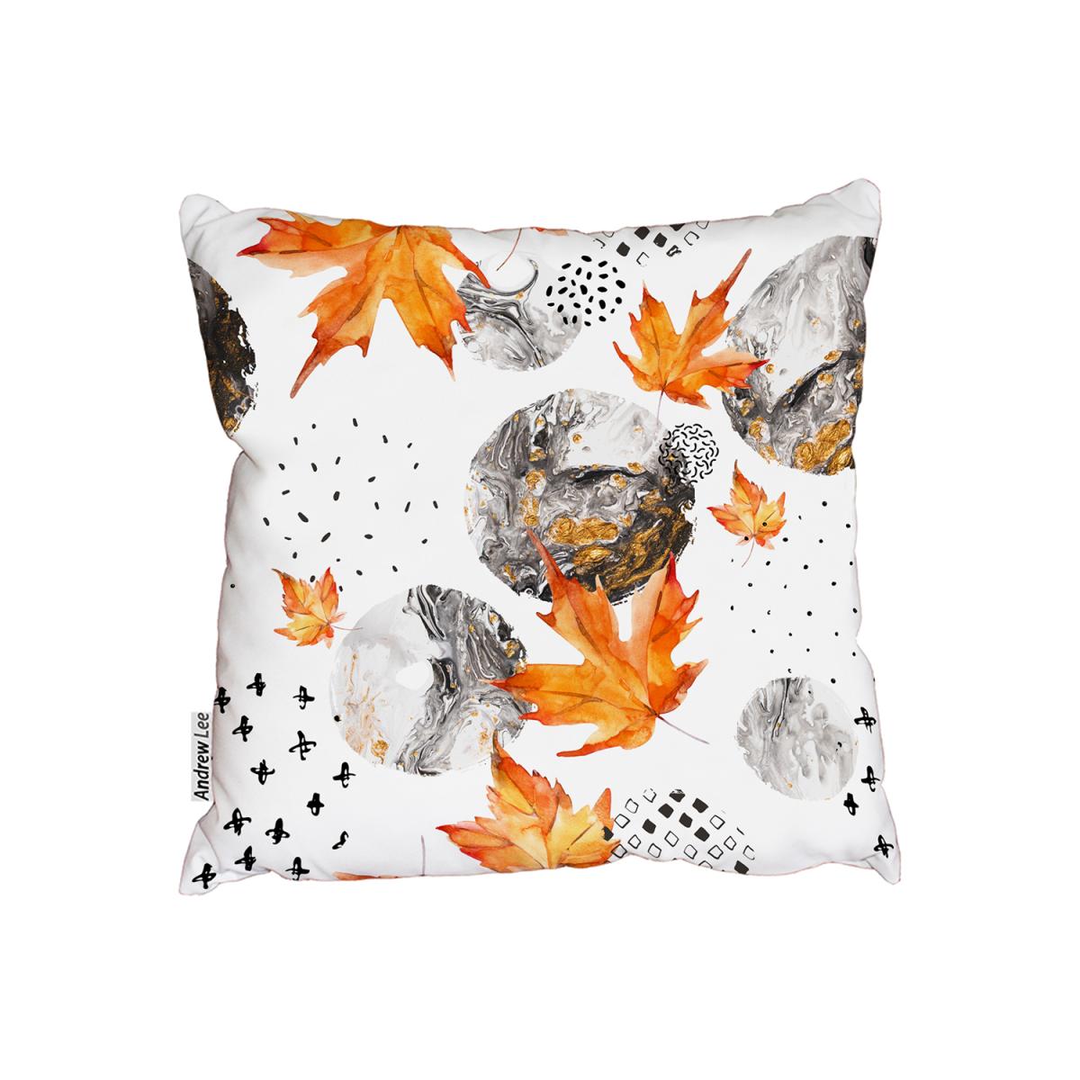 Orange Autumn Leaves Outdoor Cushion - Orange / 45cm – image 2