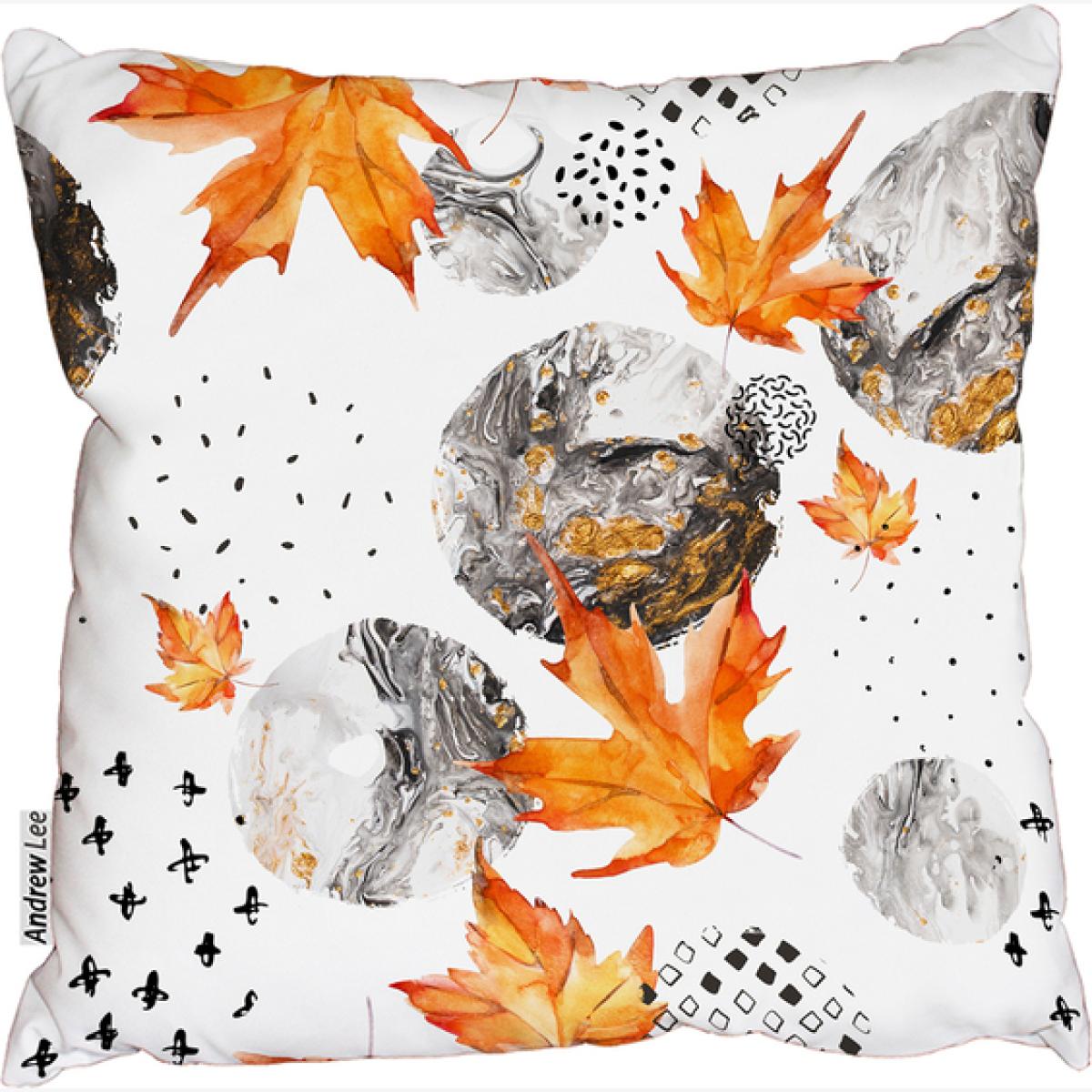 Orange Autumn Leaves Outdoor Cushion - Orange / 45cm – image 1