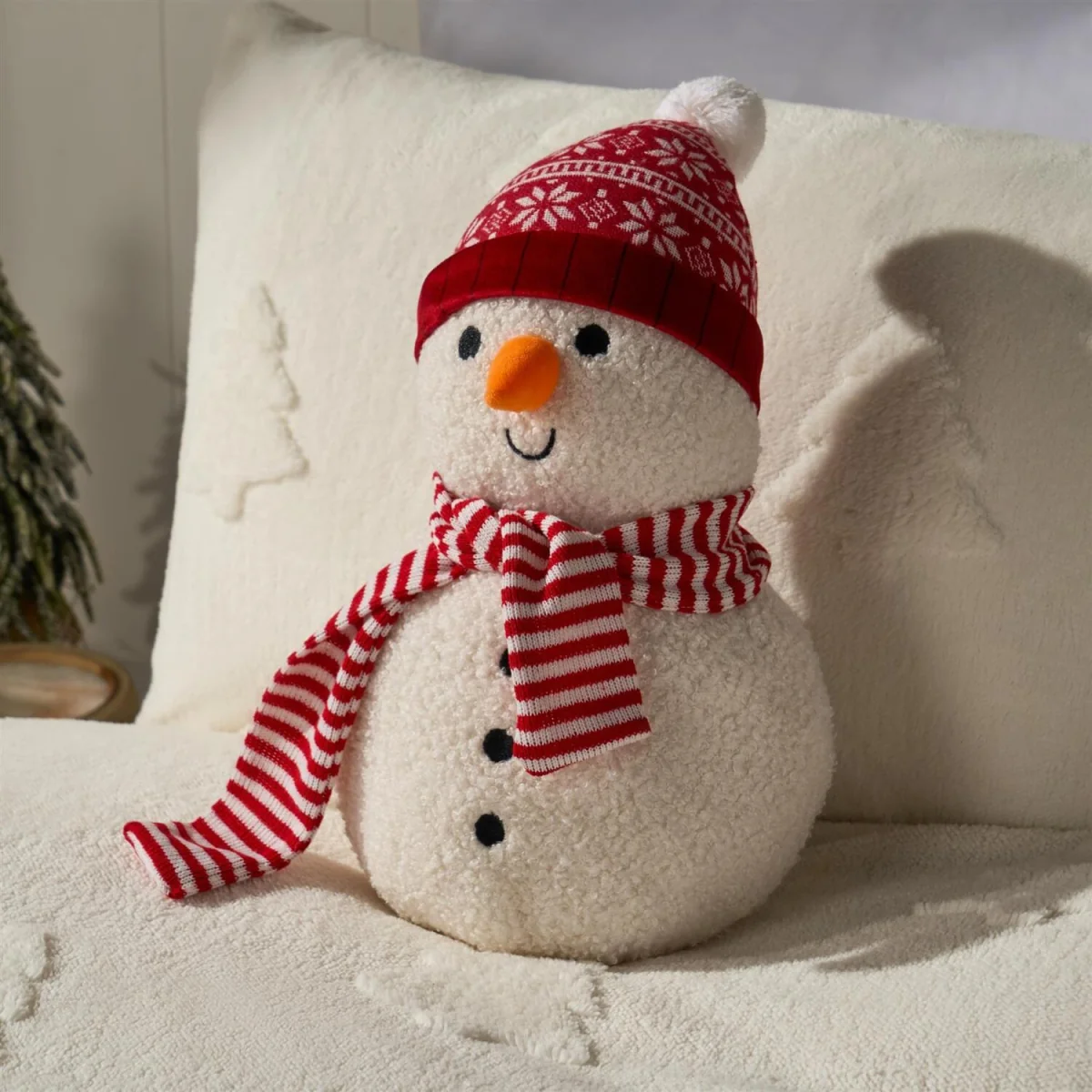 OHS Snowy the Snowman Cushion - White – image 2
