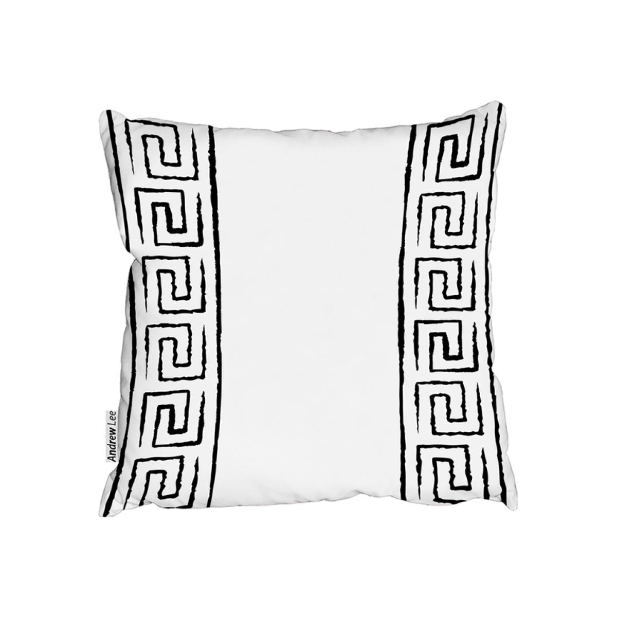 Egyptian Pattern Outdoor Cushion - Black / 45cm – image 1