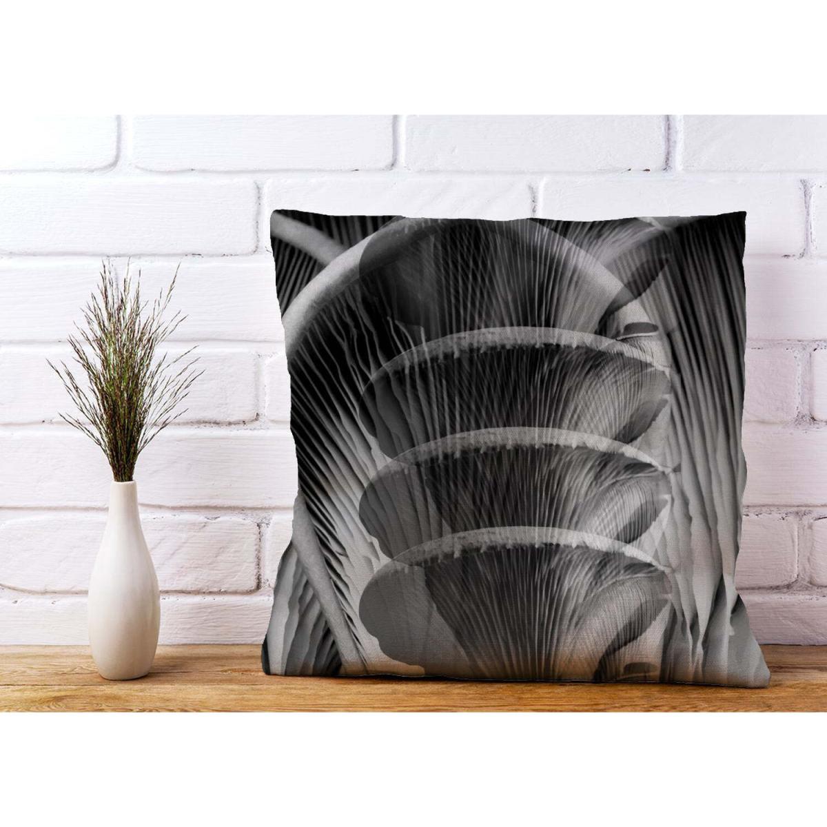 Black And White Macro Detail Cushion - Grey / 45cm – image 2