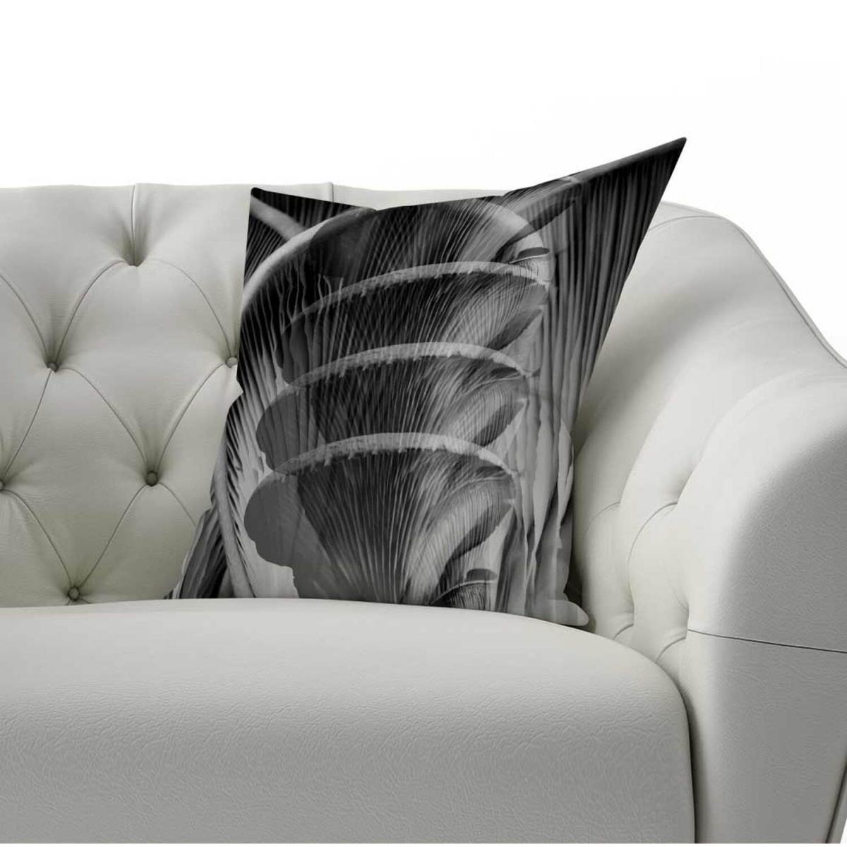 Black And White Macro Detail Cushion - Grey / 45cm – image 3