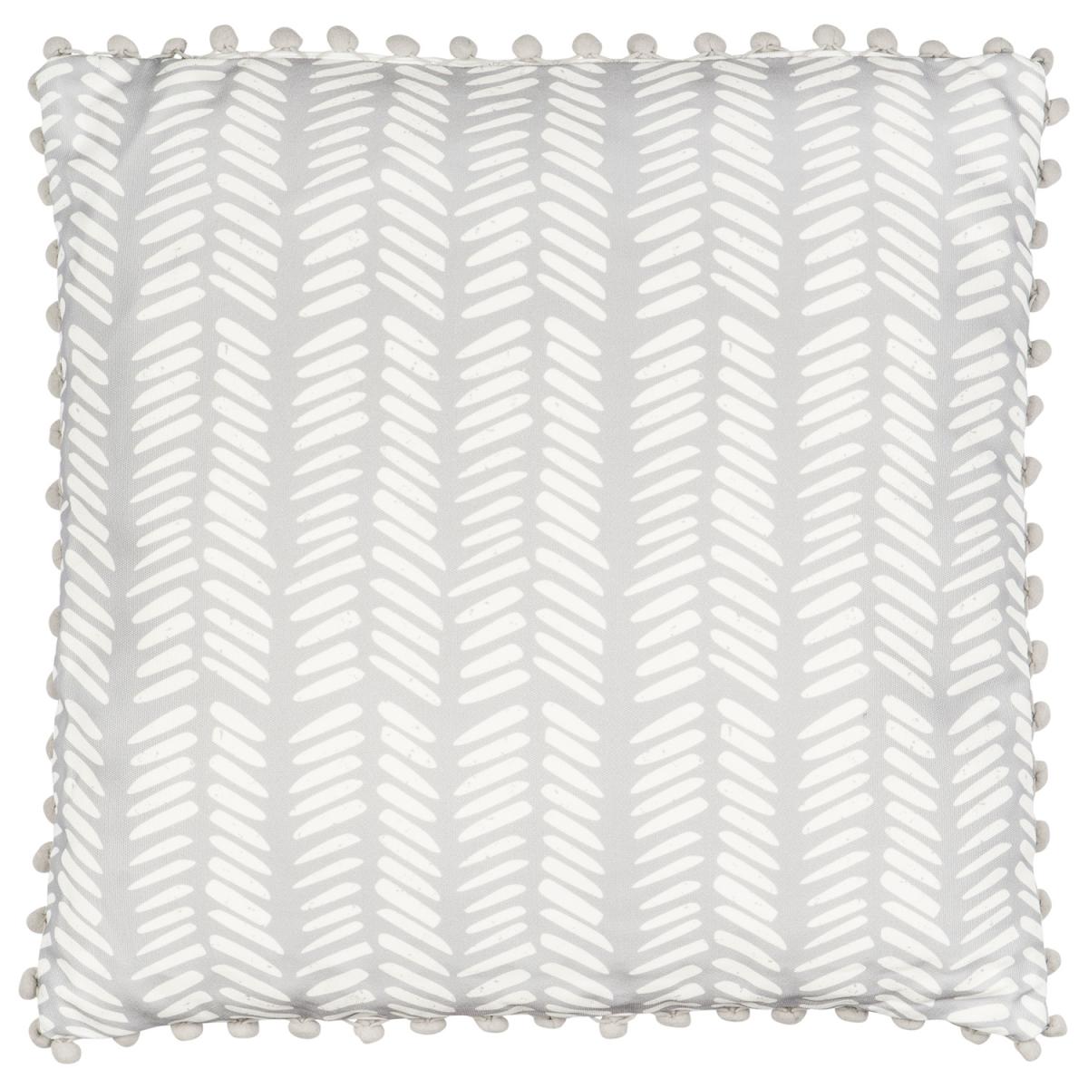 Alara Pom Pom Outdoor Cushion - Silver