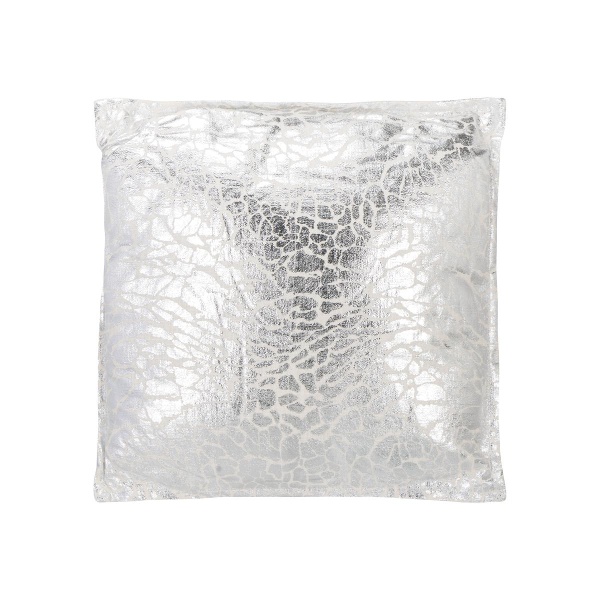 Amina Leopard Large Cushion - Silver