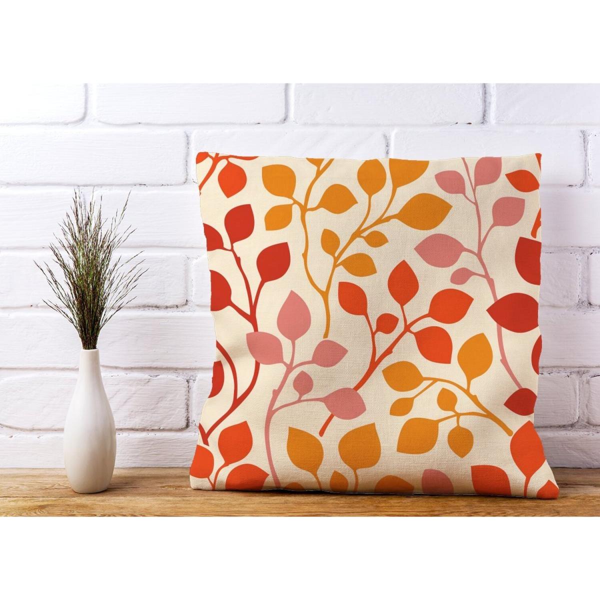 Colorful Autumn Leaves Cushion - Orange / 60cm – image 2