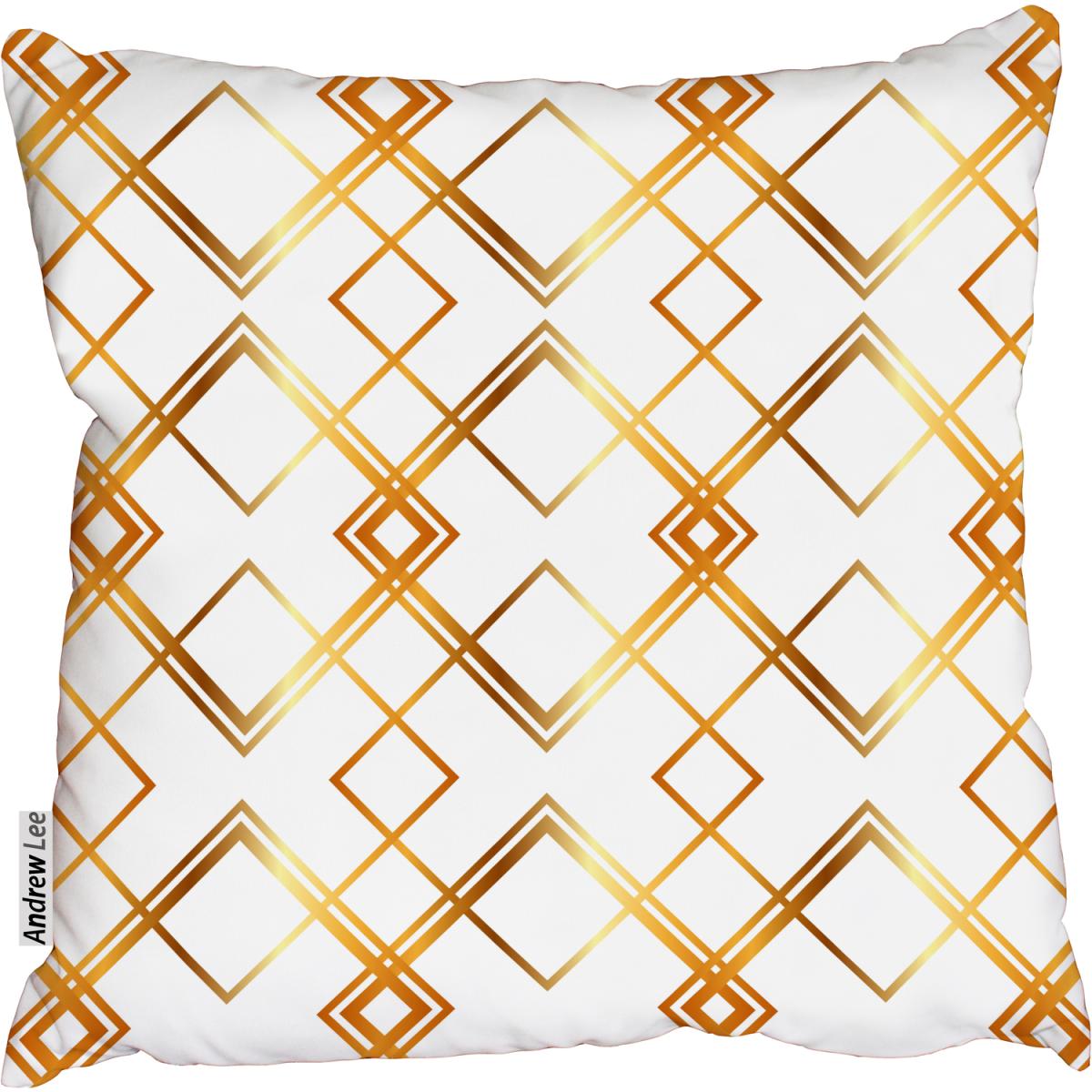 Elegant gold frame Outdoor Cushion - Yellow / 60cm – image 2