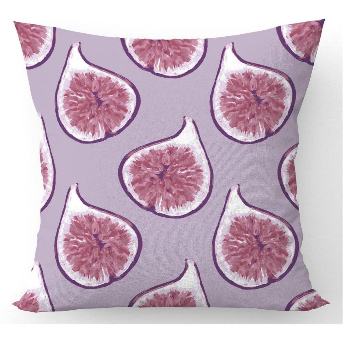 Modern Fig Pattern Cushion - Purple / 45cm – image 2