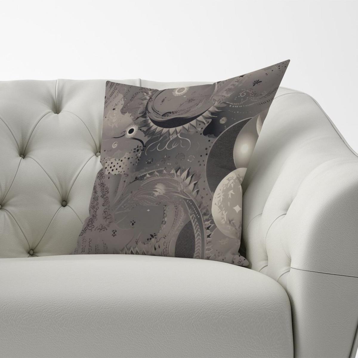 Abstract Moon Shapes Cushion - Green / 45cm – image 2