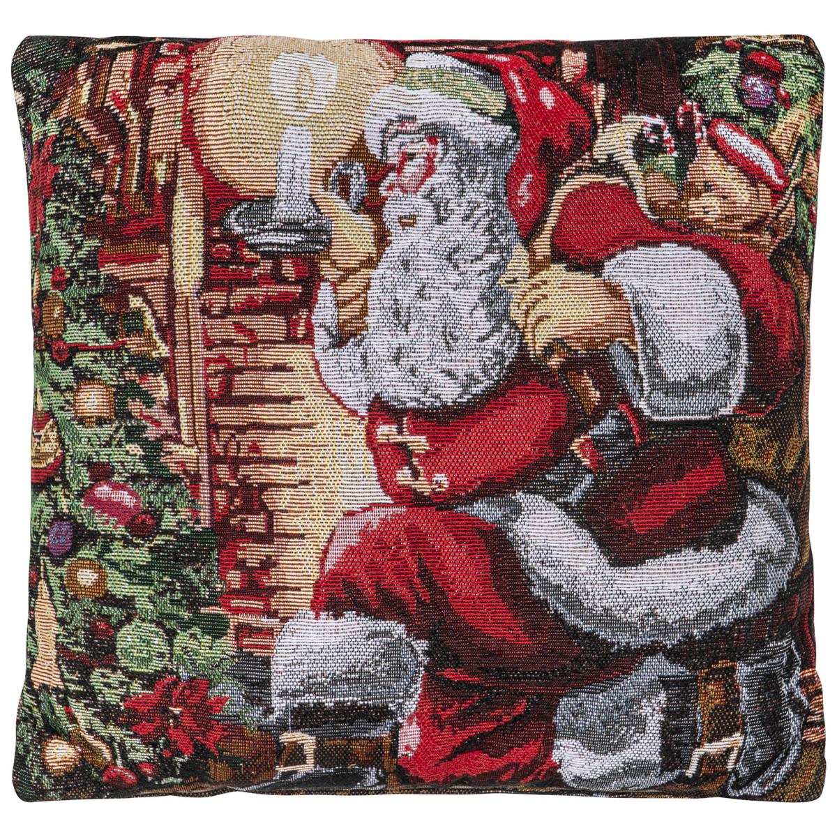 Santa & Toys Tapestry Cushion – image 1