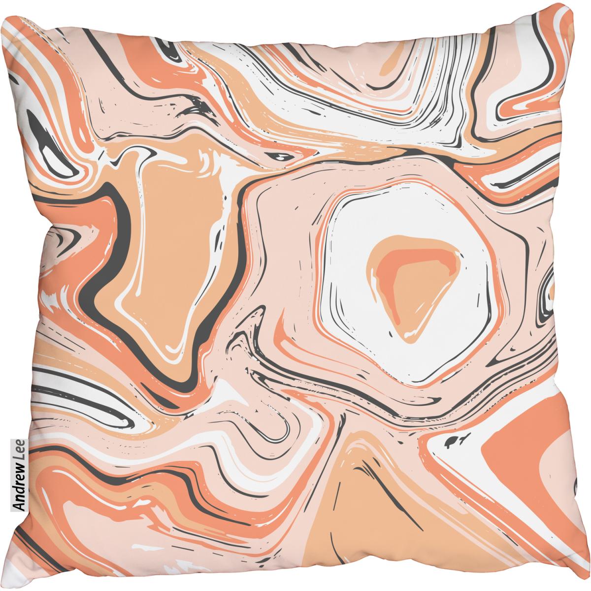 Marble in diverse colors Outdoor Cushion - Pink / 60cm – image 2