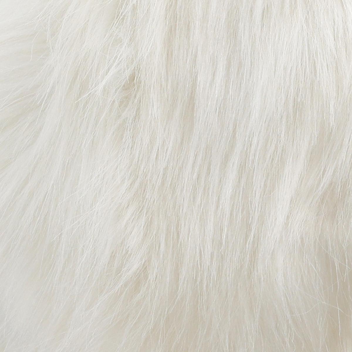 Round Faux Fur Cushions 2 Pack - Off-white – image 4