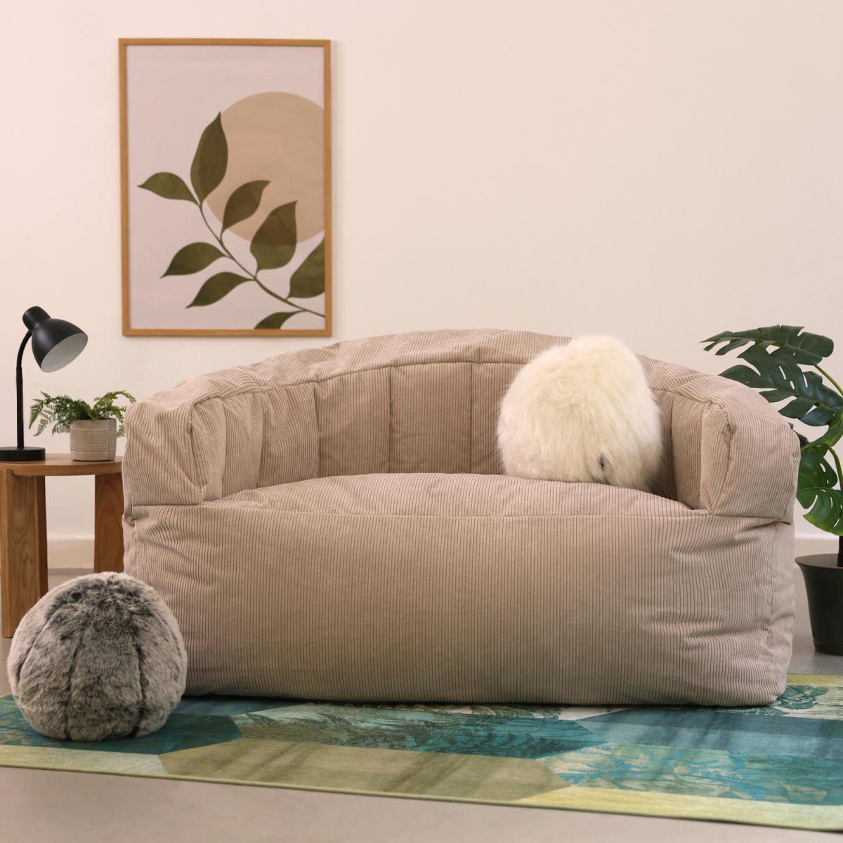 Round Faux Fur Cushions 2 Pack - Off-white – image 6