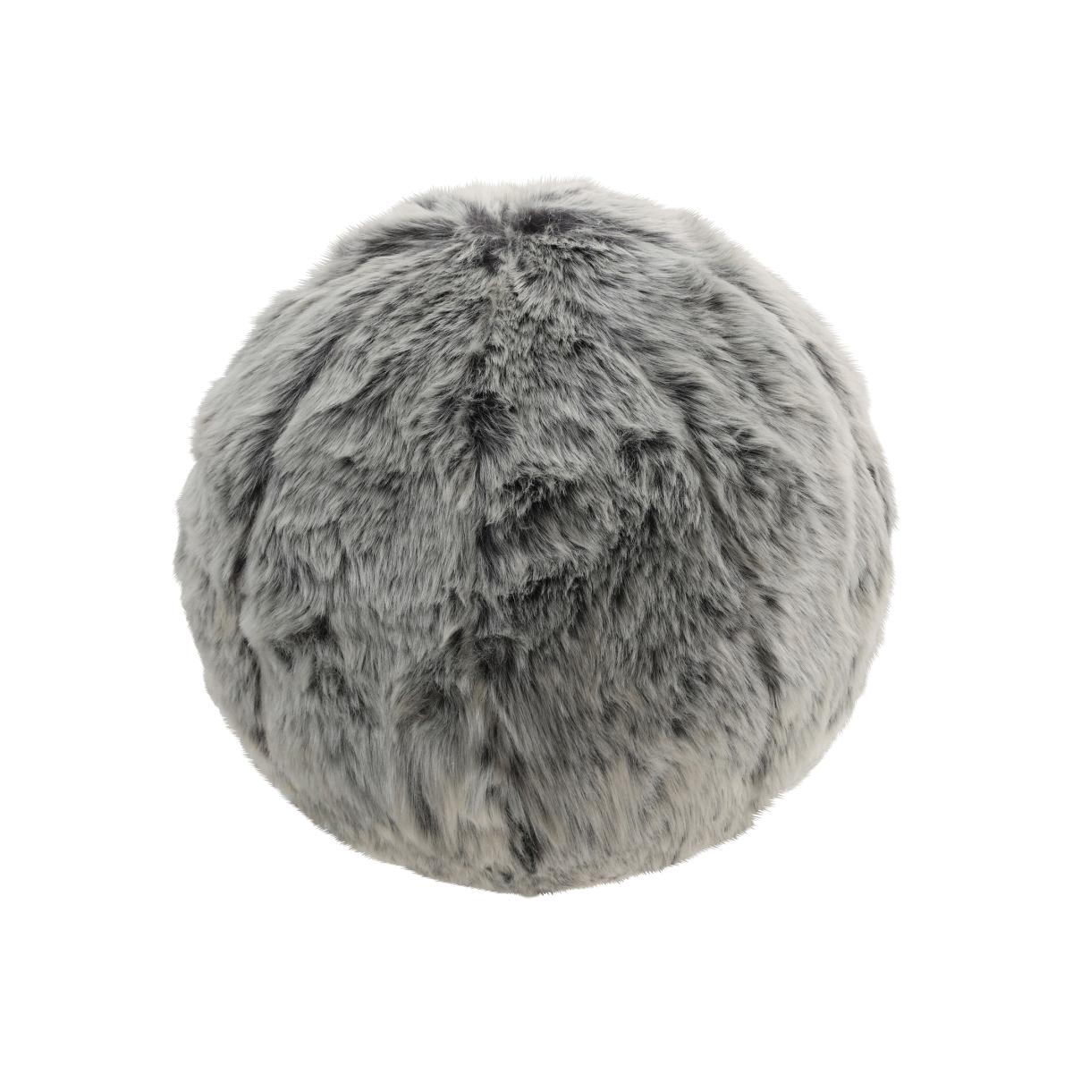 Round Faux Fur Cushions 2 Pack - Off-white – image 1