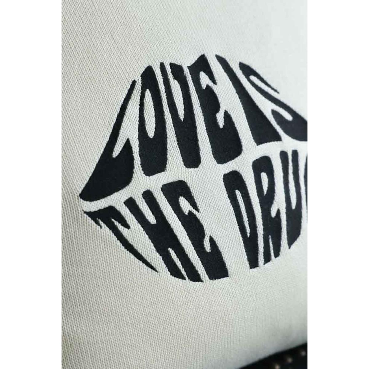 Love Is The Drug Knitted Lips Cushion – image 4