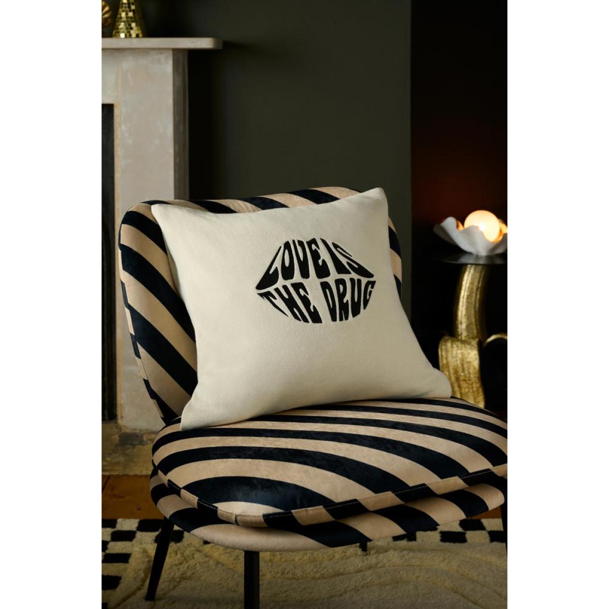 Love Is The Drug Knitted Lips Cushion – image 6