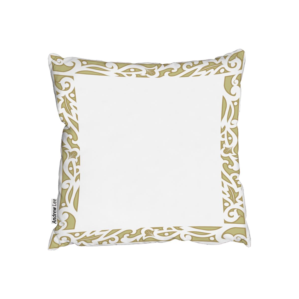 Egyptian Hieroglyphs Golden Border Outdoor Cushion - Yellow / 45cm – image 1