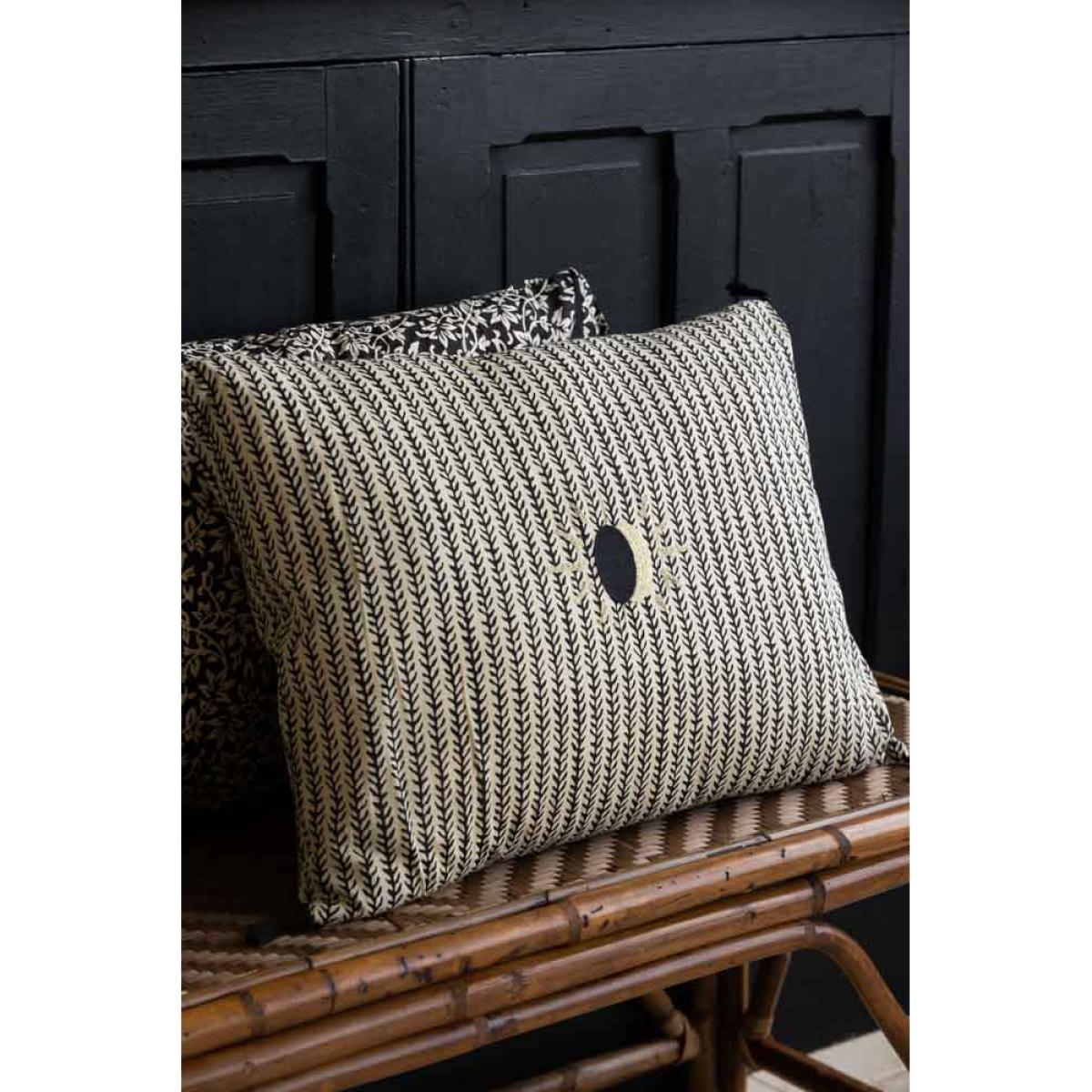 Monochrome Eclipsed Sun Cotton Cushion – image 6