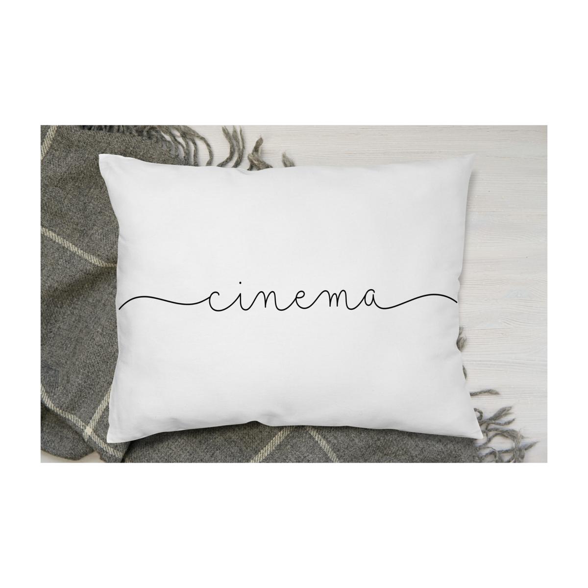 Text Cinema Cushion - White – image 1