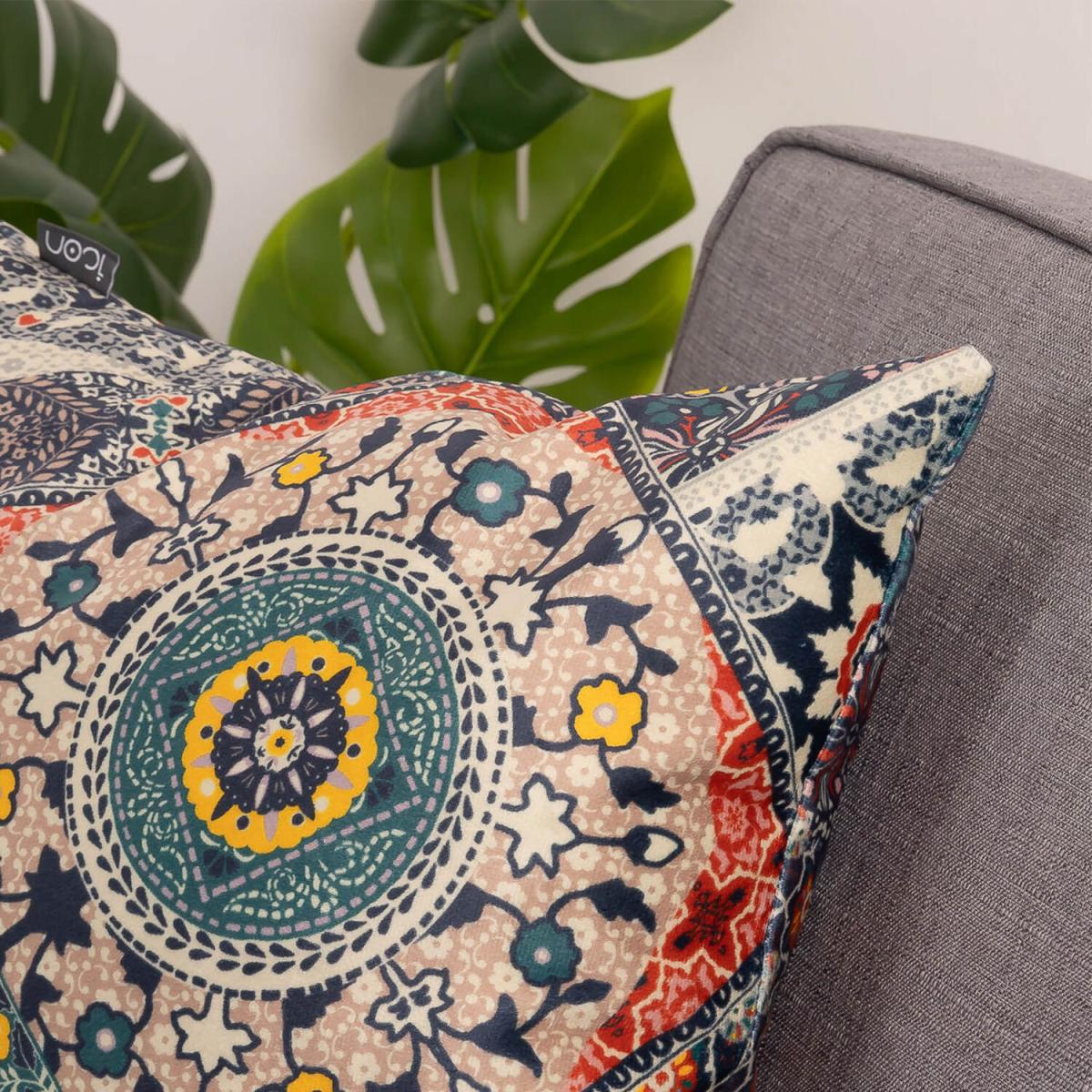 Abstract Print Lumbar Cushion - Blue – image 2