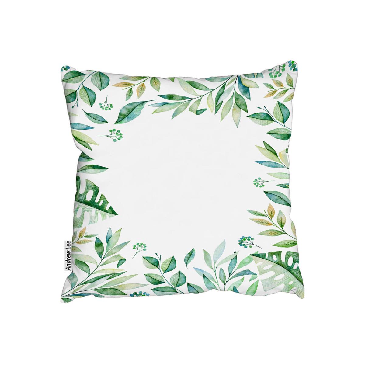 Light Botanical Leaves Cushion - Green / 45cm – image 2