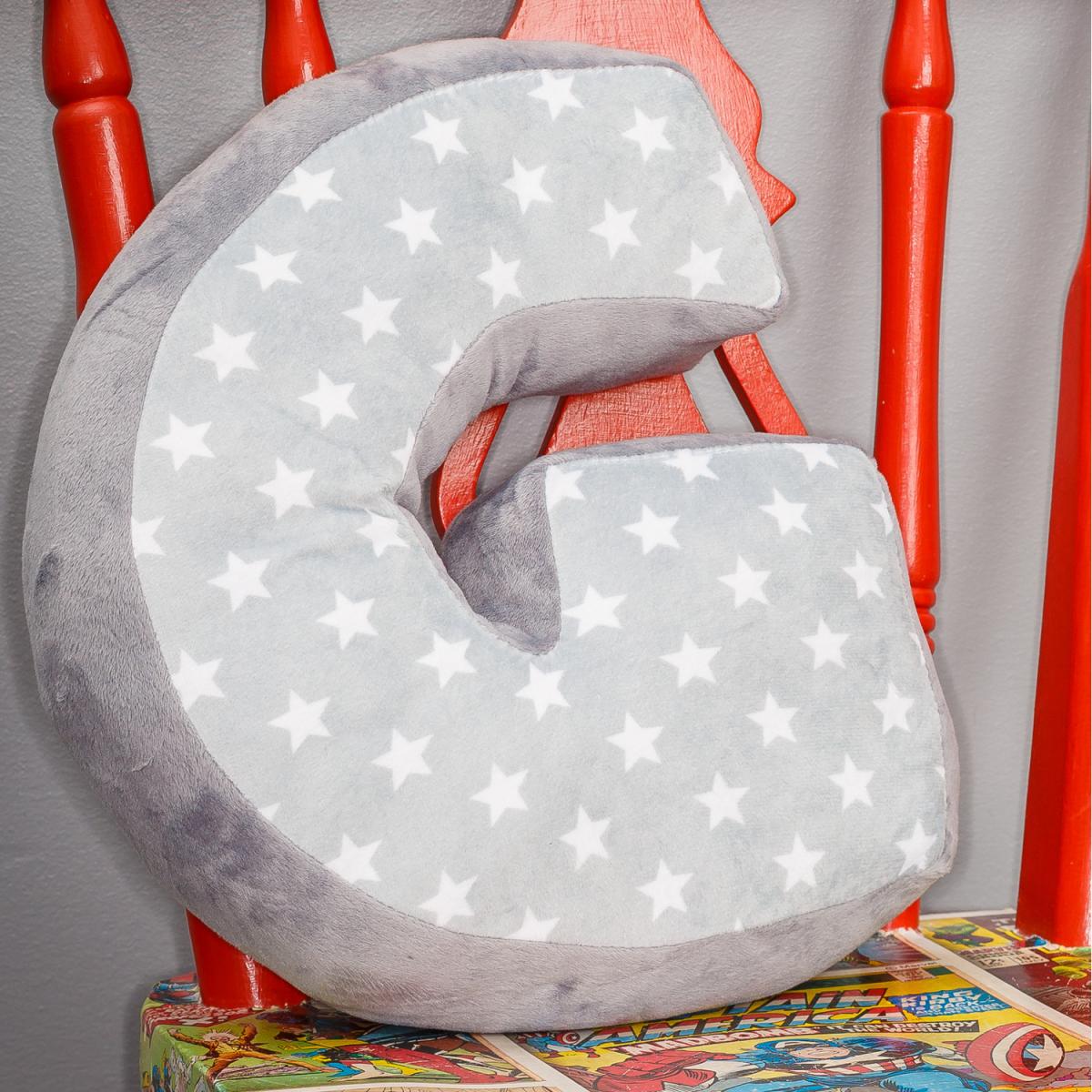 Letter Cushion G - Grewy/White – image 2