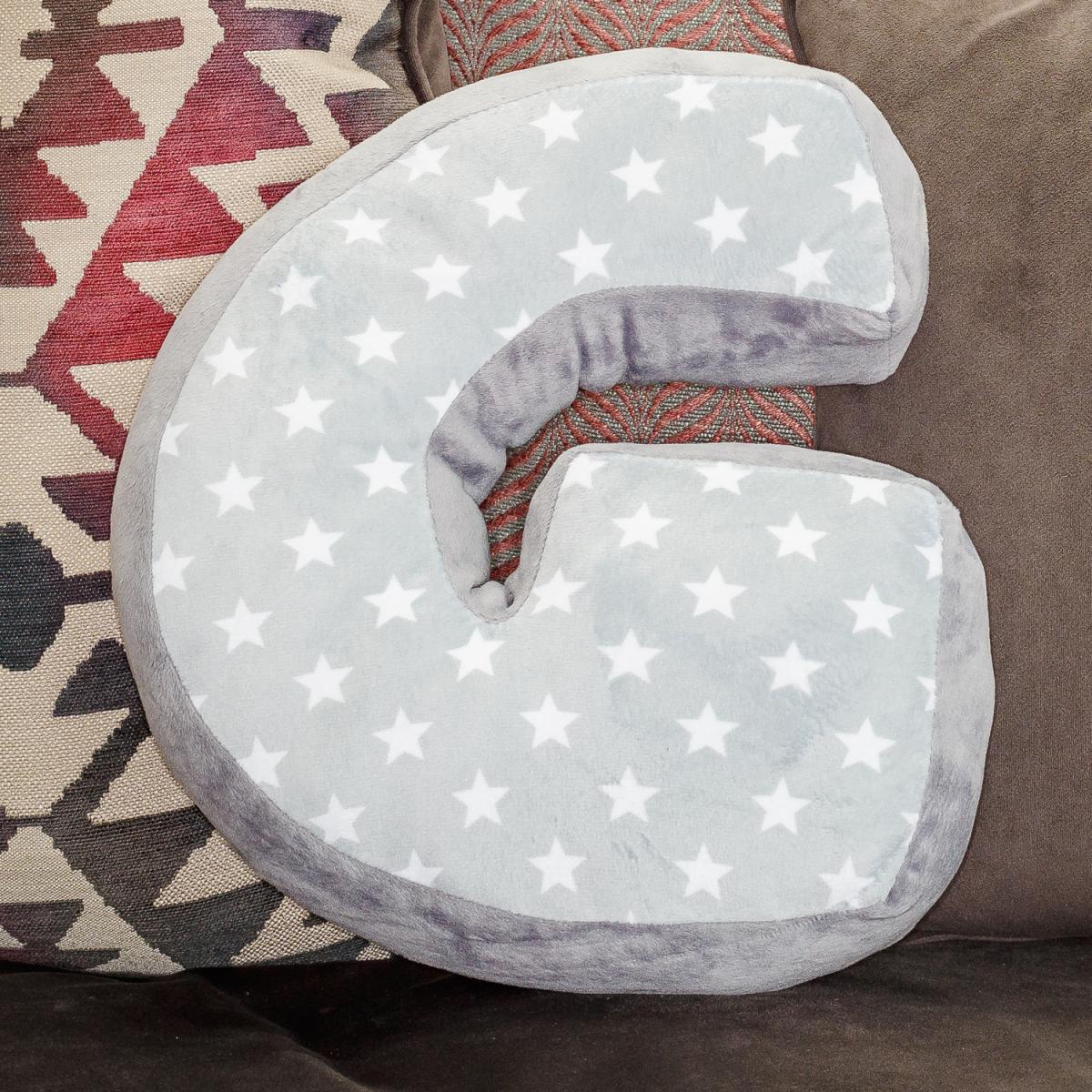 Letter Cushion G - Grewy/White – image 3