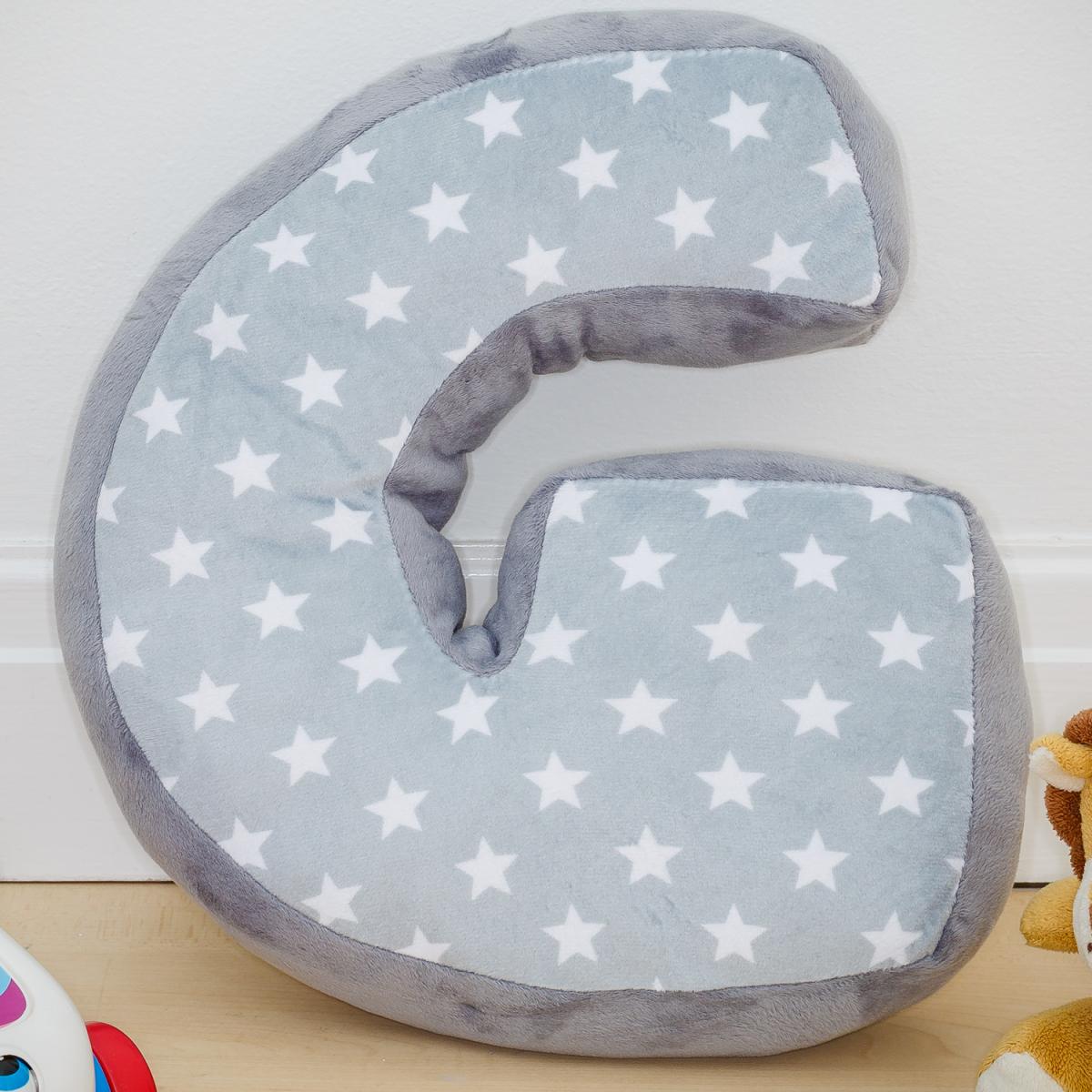 Letter Cushion G - Grewy/White – image 4