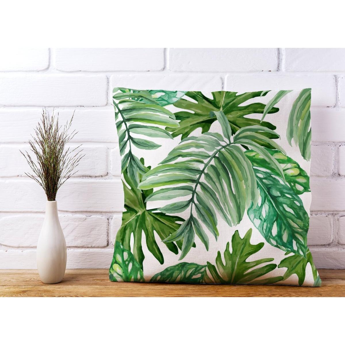 Exotic Rainforest Leaves Cushion - Green / 60cm – image 2