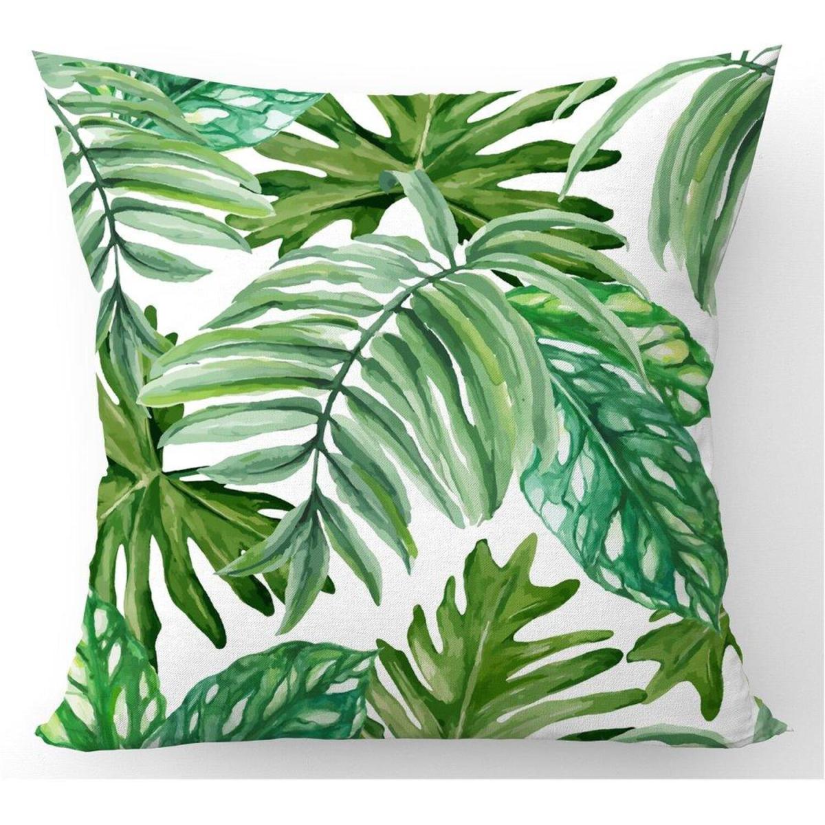 Exotic Rainforest Leaves Cushion - Green / 60cm – image 3