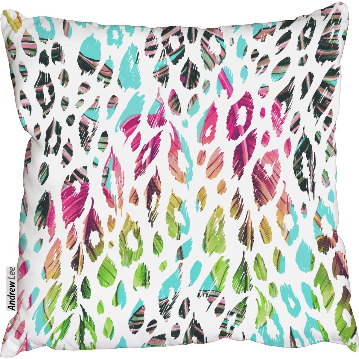Beautiful floral jungle exotic animal print Outdoor Cushion - Blue / 60cm – image 2