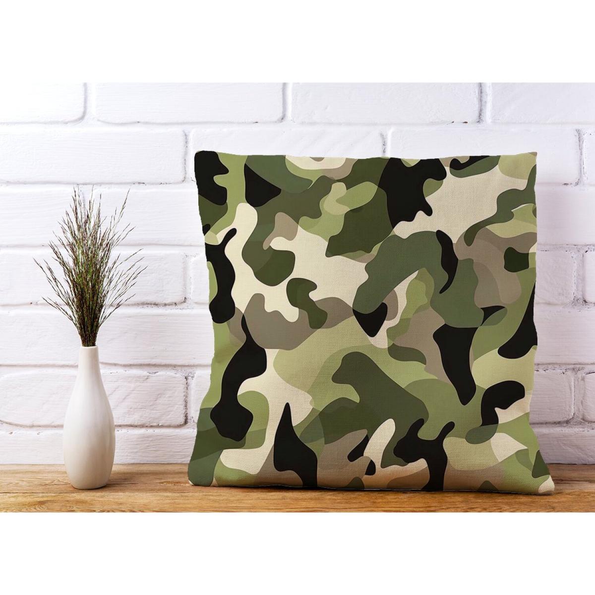 Camouflage Design Cushion - Green / 45cm – image 3