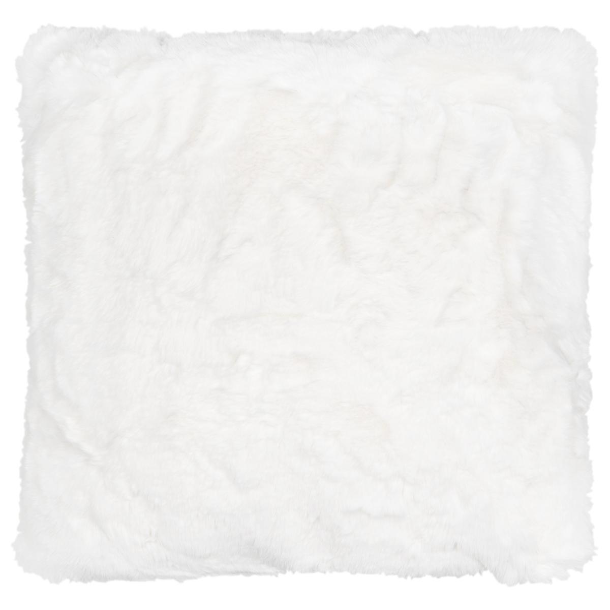 Rabbit Faux Fur Cushion - White / 55cm – image 9