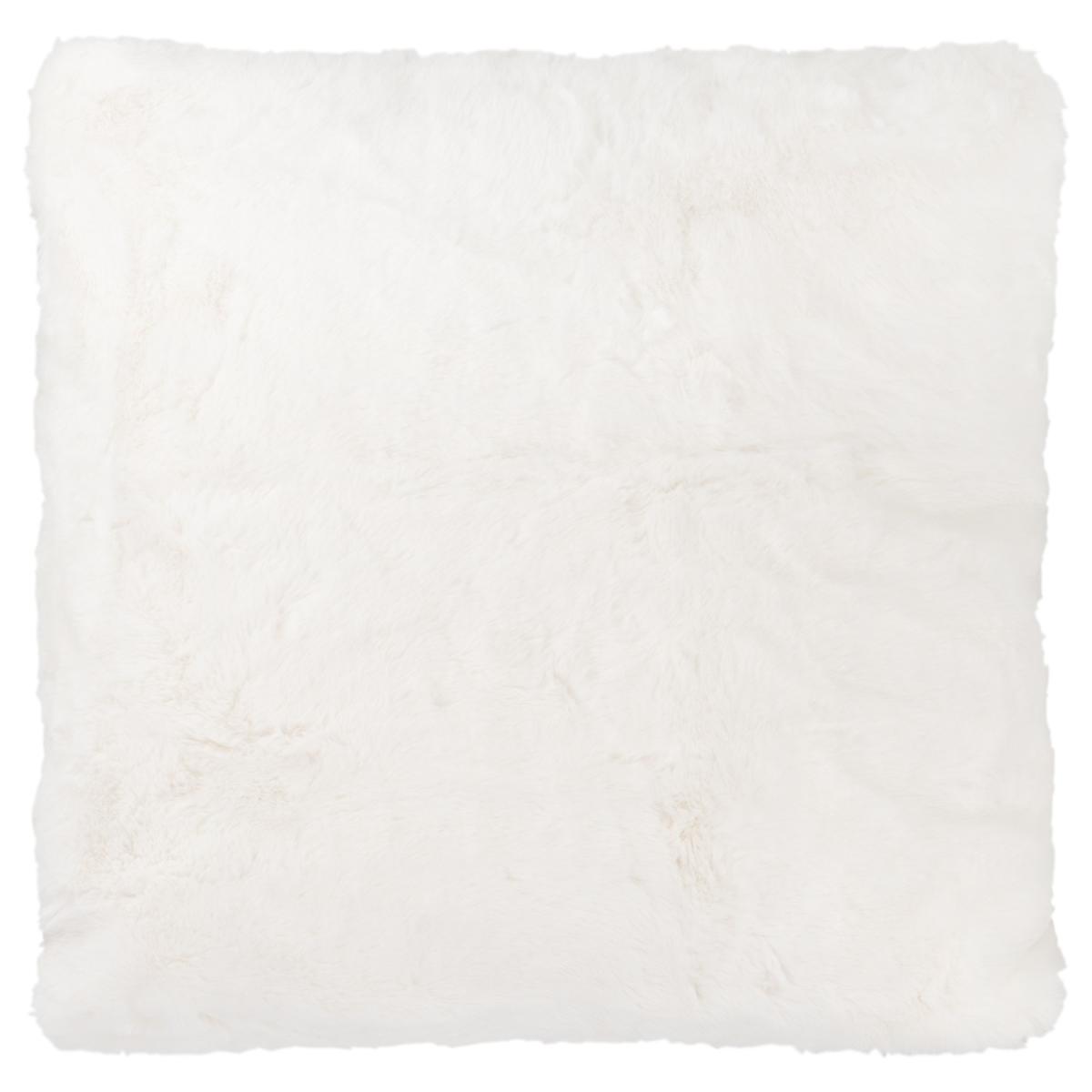 Rabbit Faux Fur Cushion - White / 55cm – image 1