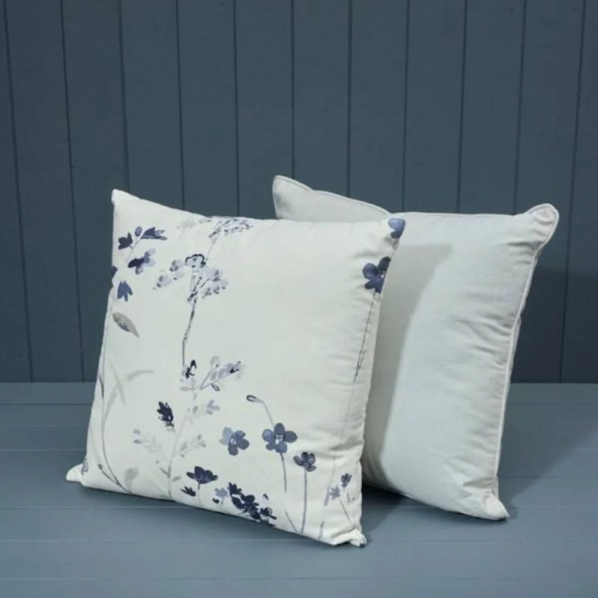 Handcrafted Washable Cotton Printed Cushion with Filling - White – image 2