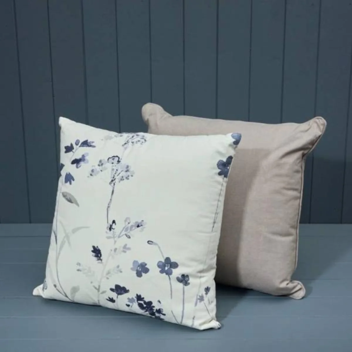 Handcrafted Washable Cotton Printed Cushion with Filling - White – image 3