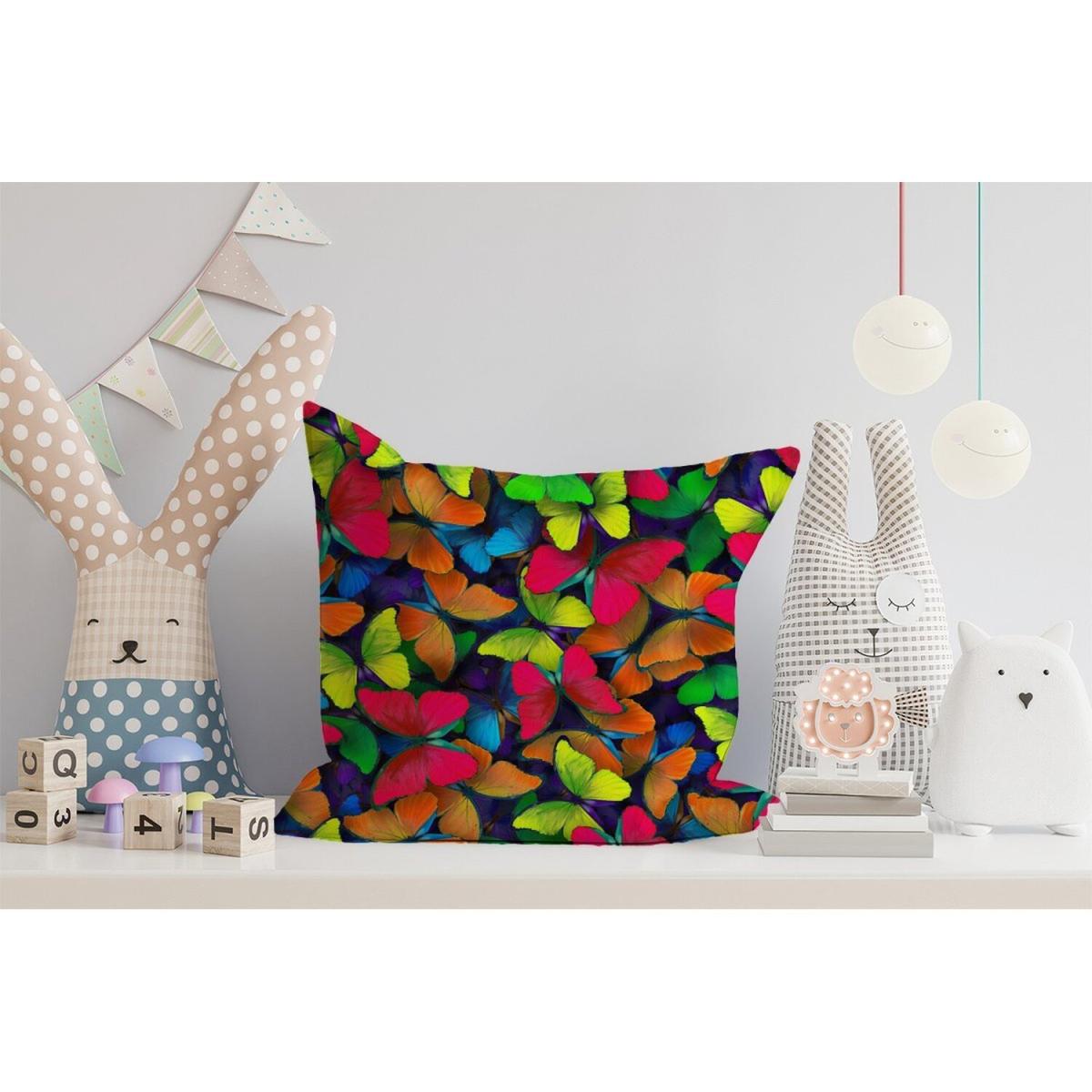 Rainbow Butterflies Cushion - Green / 45cm – image 2