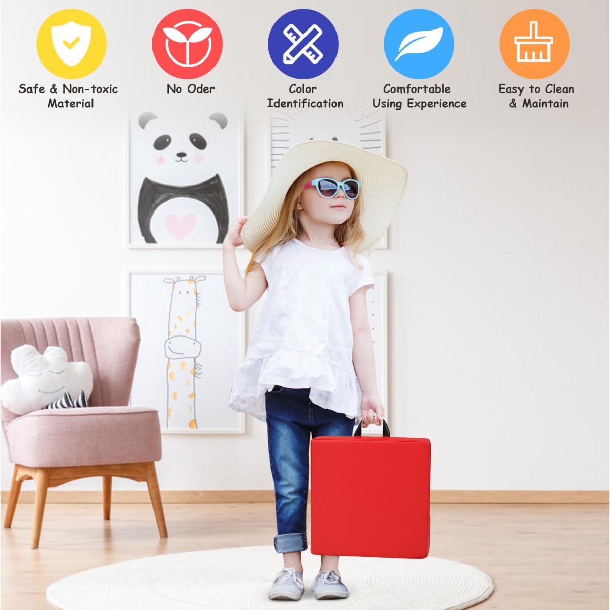 6pcs Kids Floor Cushion - Multicolour – image 2