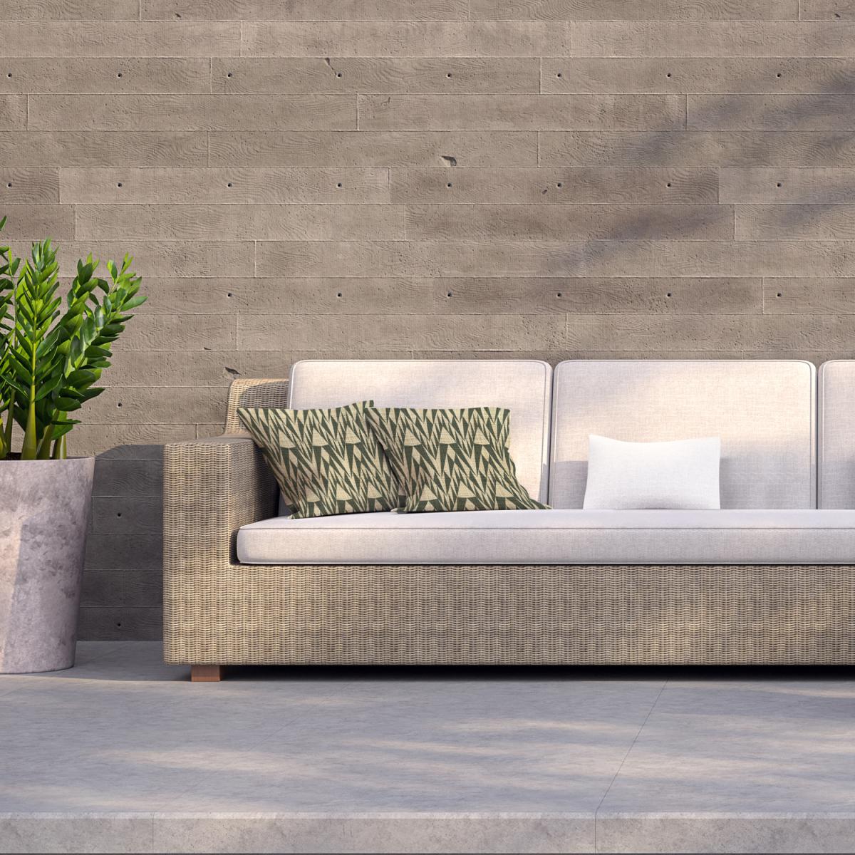 Abstract geometric ornament Outdoor Cushion - Green – image 1