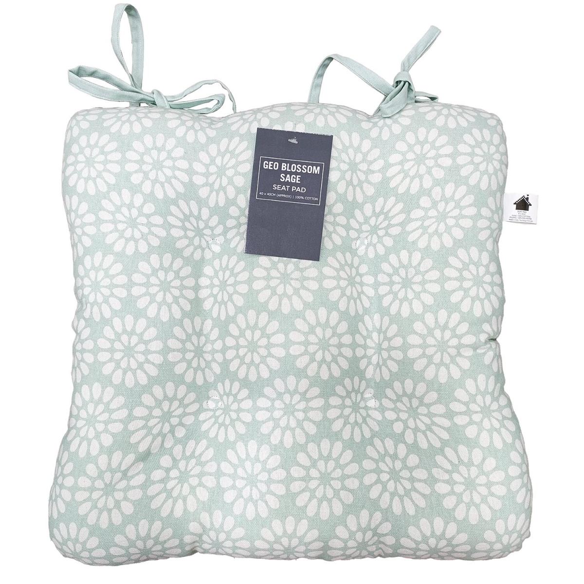 Geo Blossom Sage Seat Pad – image 2