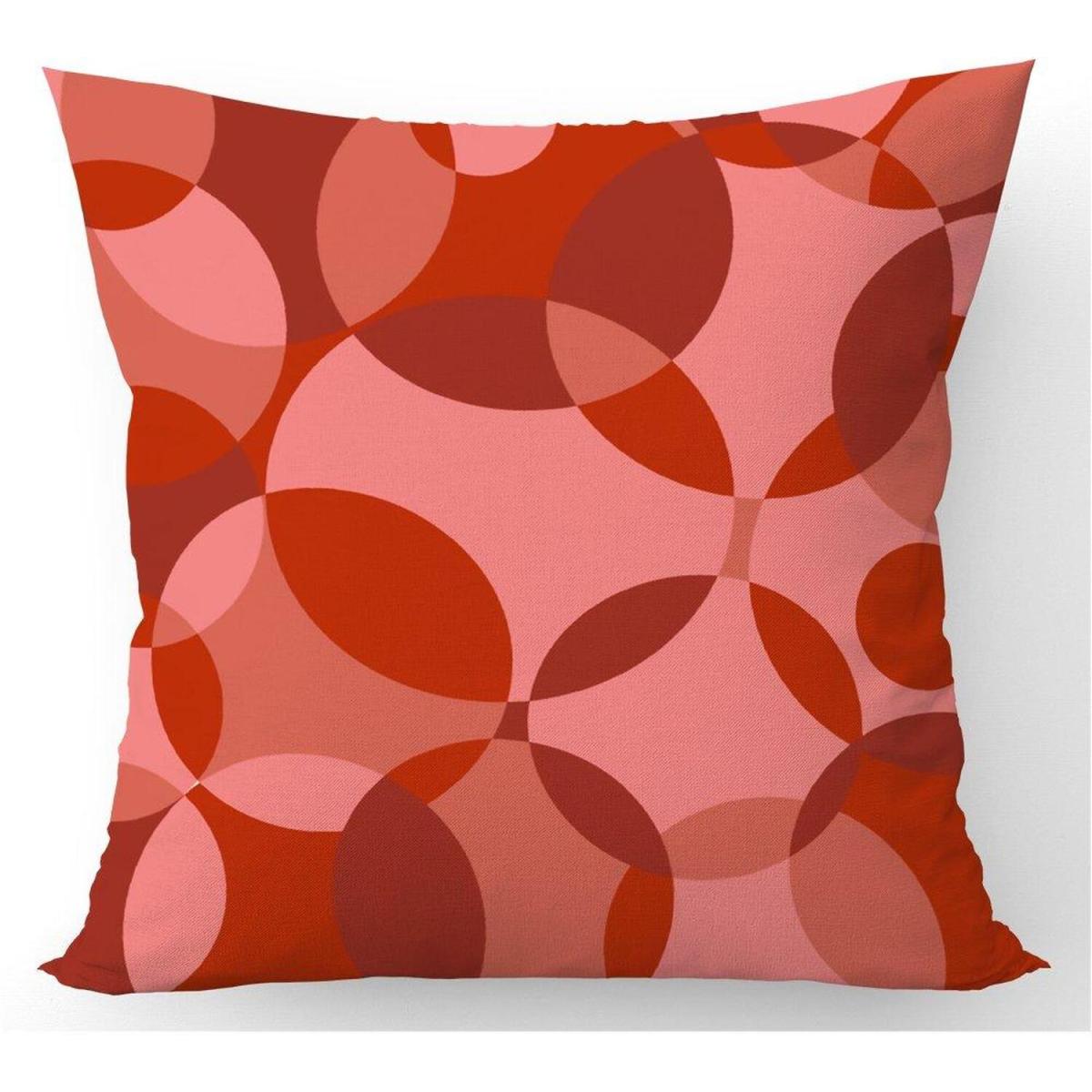 Red Circle Pattern Cushion - Red / 60cm – image 2