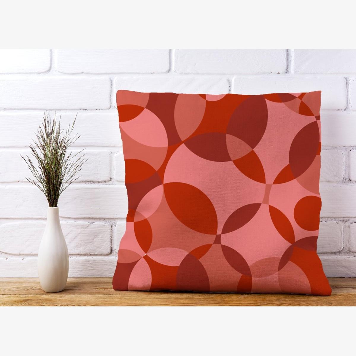 Red Circle Pattern Cushion - Red / 60cm – image 1