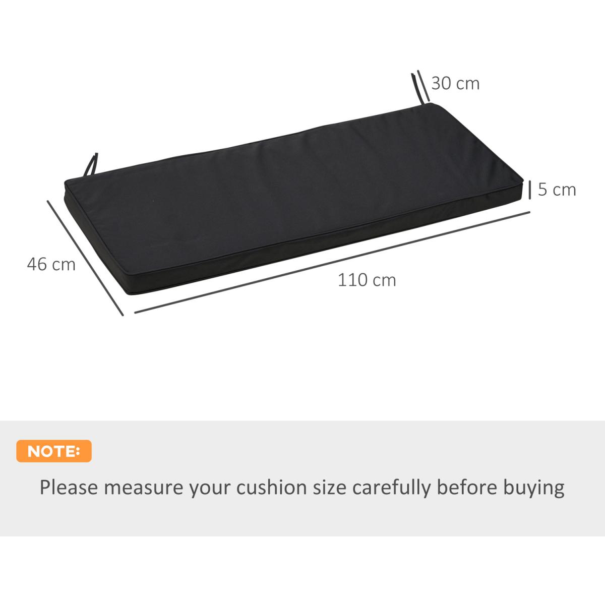 2 Seater Bench Cushion - Black – image 3