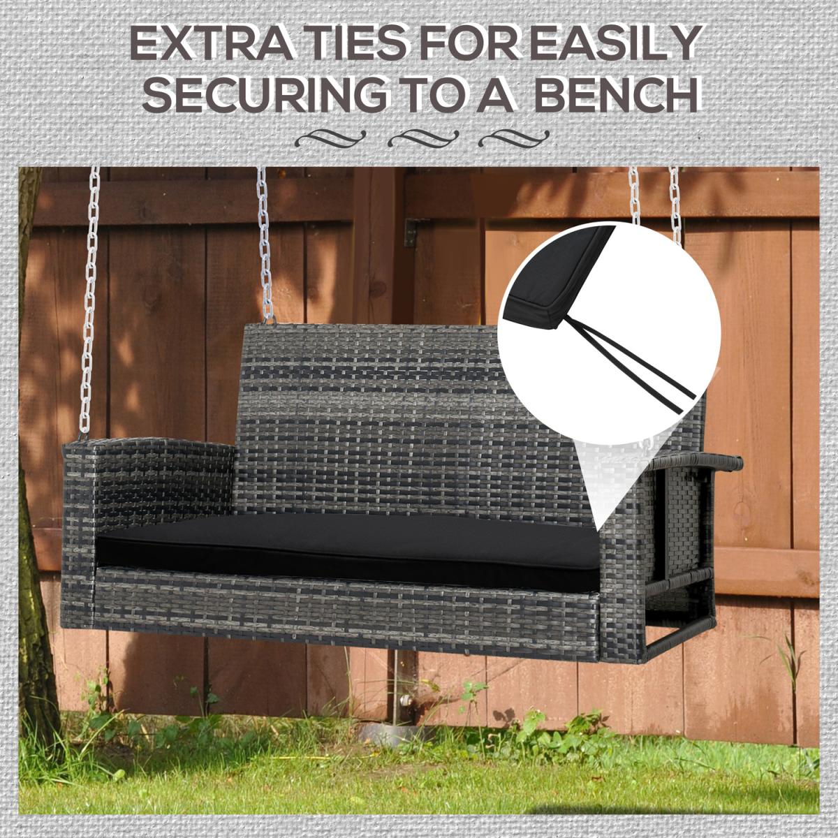 2 Seater Bench Cushion - Black – image 4