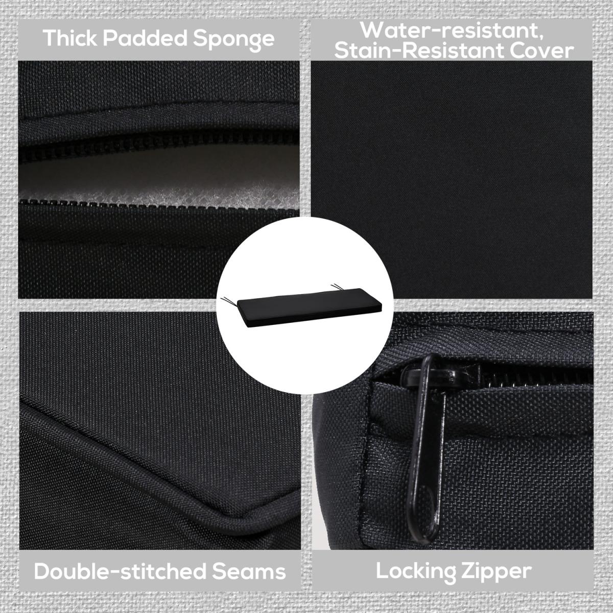 2 Seater Bench Cushion - Black – image 5
