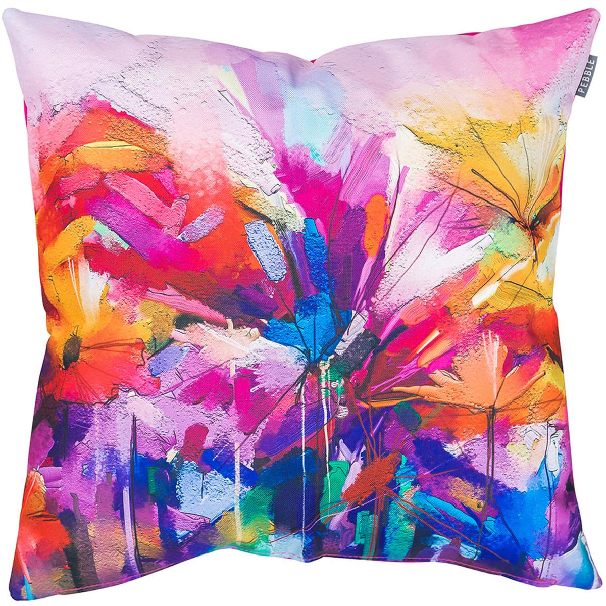 Oil Painting Printed Outdoor Cushion - Multicolour/Purple – image 5