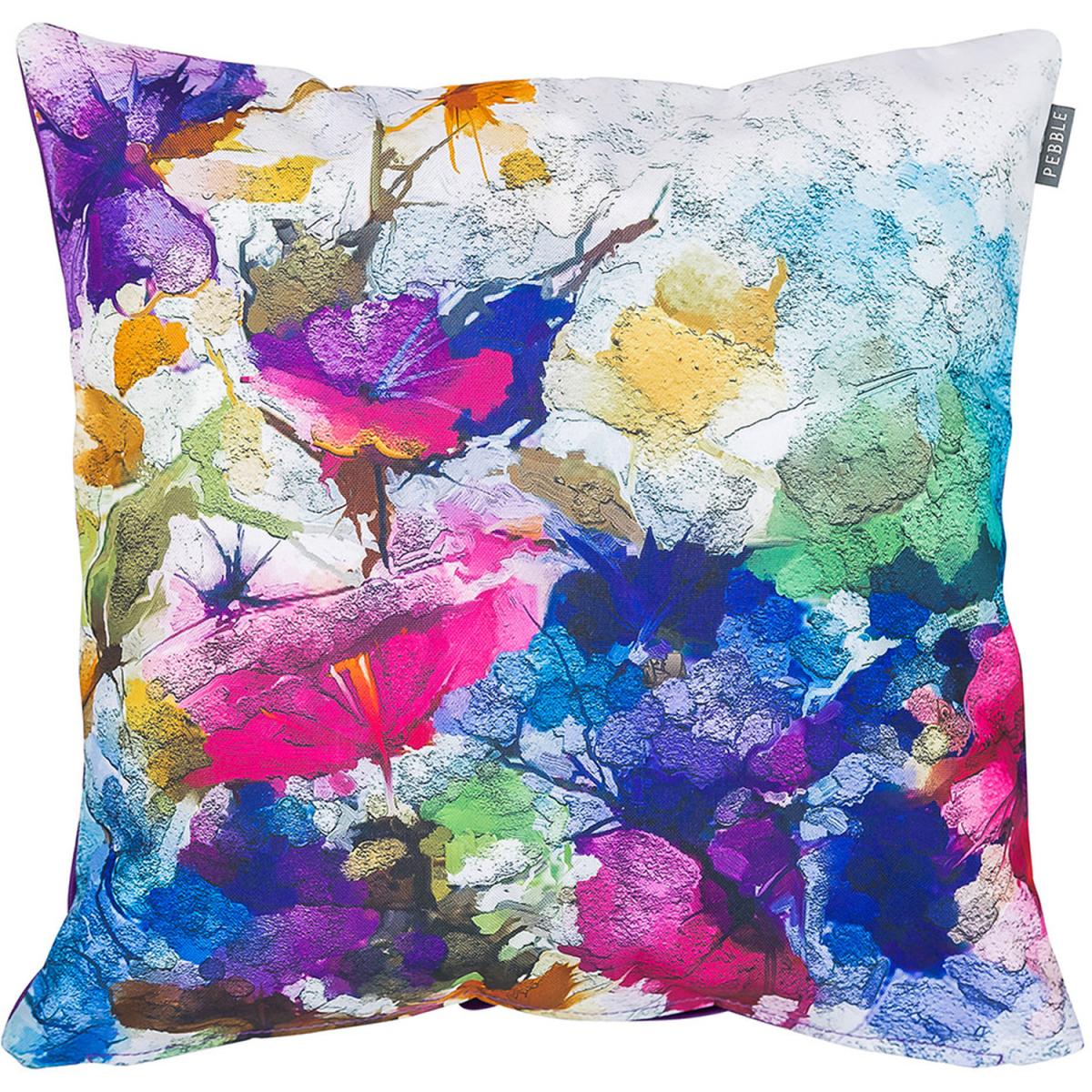 Oil Painting Printed Outdoor Cushion - Multicolour/Purple – image 6